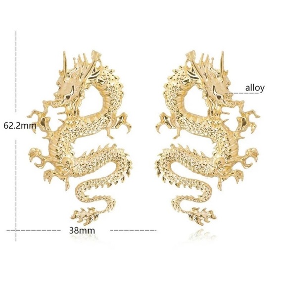 Sold Dragon earrings. New - Picture 2 of 7